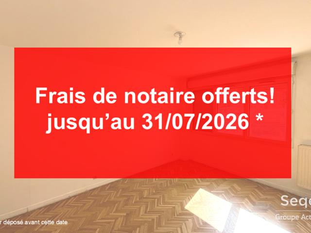 Grand 2 pièces lumineux avec parking frais de notaire ACTE EN MAIN jusqu'au 10/7/26