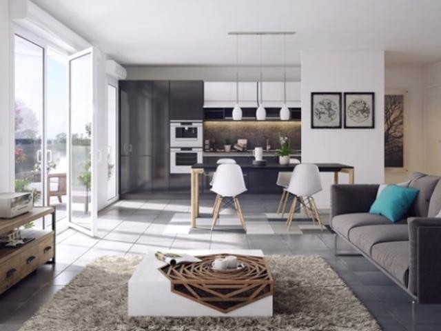 Grand Type 2 avec GRAND BALCON DE 10 m2 Plein Centre du VILLAGE !