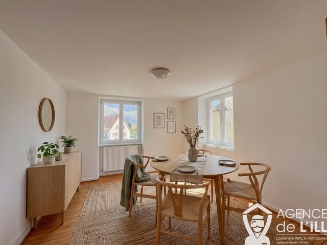 Grand appartement 3/4 pièces avec garage et jardin commun