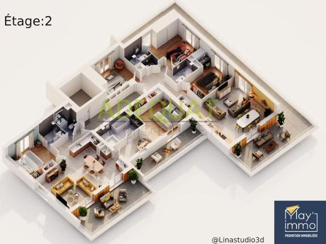 GRAND APPARTEMENT T3 AVEC BALCON
