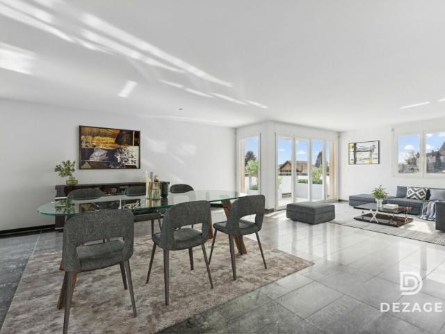 Grand appartement familial avec balcon couvert et vue sur le château d'Oron !