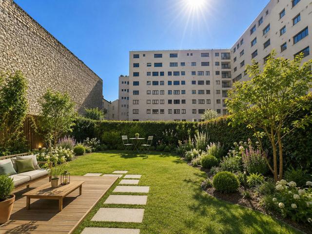 Grand jardin à Paris