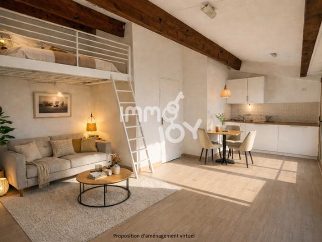 Grand studio dernière étage vue mer