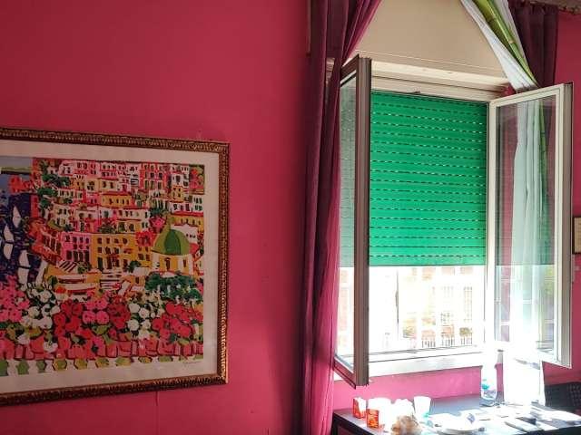 Grande camera da letto in affitto in appartamento con 2 camere da letto a Roma