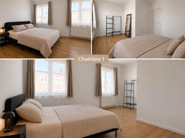 Grande chambre meublée 16 m² dans colocation de 3 personnes