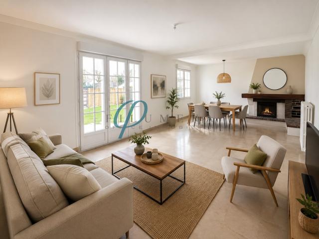 Grande maison avec séjour salon, cuisine sur rez de jardin avec 4 chambres + 1 étage à aménager