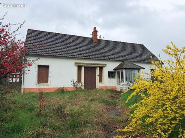 Grande maison en rdc avec véranda garage indépendant sur terrain clos de 1050 m2 à 1,5 kms de la ville de Bannegon 18210