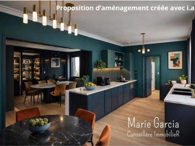 Grande maison Jardins de la Fontaine, cour + potentiel