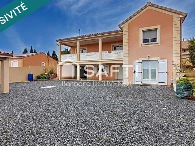 Grande villa 3 chambres + T2 indépendant Terrasse, grand garage, carport et jardin piscinable