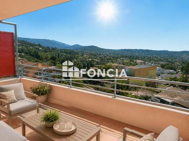 ☀️ grasse sud – vue panoramique, grande terrasse plein sud, residence avec piscine