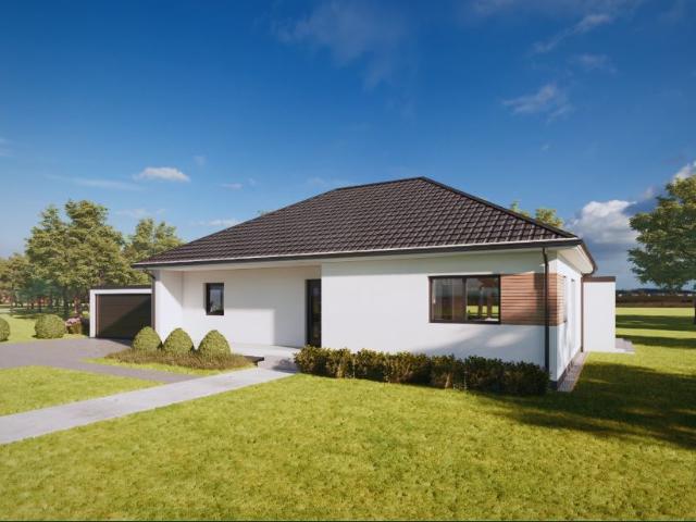 GREEN HOMEBUNGALOW Modell „LIFESTYLE TRIO 113m²“ Effizienzhaus 40/KFN 297/300