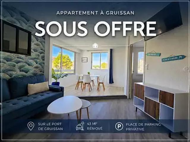 Gruissan 11430 Achat / Vente appartement 2 pièces t2