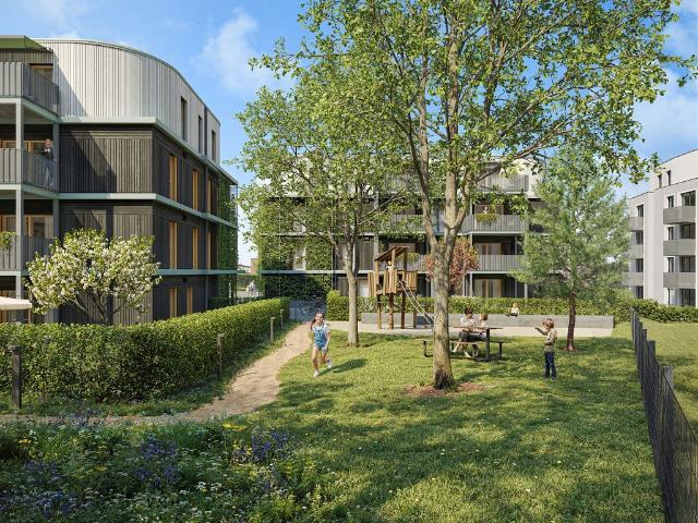 GRÜNE STADTVILLEN 4 Zimmer mit Balkon Sichtholz in der Wohnung! | Provisionsfrei!