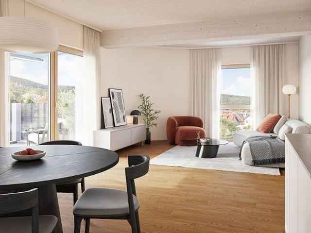 GRÜNE STADTVILLEN GANZ OBEN! | 3 Zimmer mit Süd Balkon | Holzbau Umweltbewusst | Provisionsfrei!