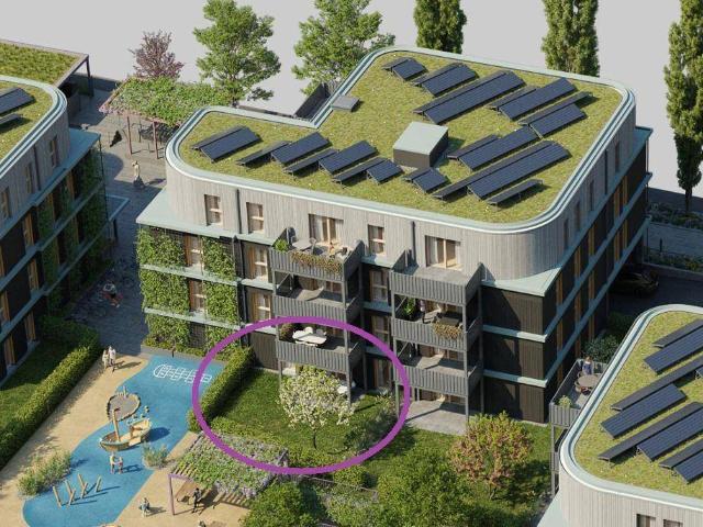 GRÜNE STADTVILLEN Gartenwohnung mit 2 Zimmern | Holzbauweise Erdwärme Nachhaltig | Provisionsfrei!