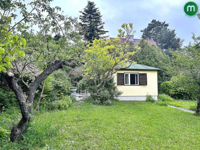Grünes Refugium in Hietzing – 627 m² Gartengrund mit charmantem Wochenendhaus
