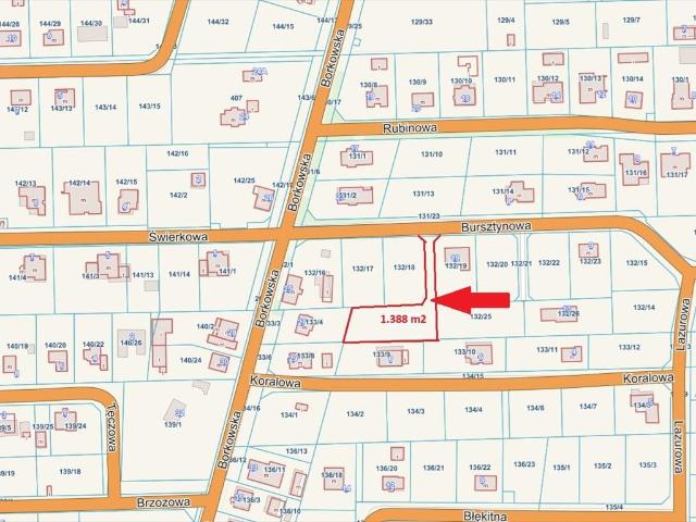 Działka budowlana 1388 m² blisko morza, uzbrojona