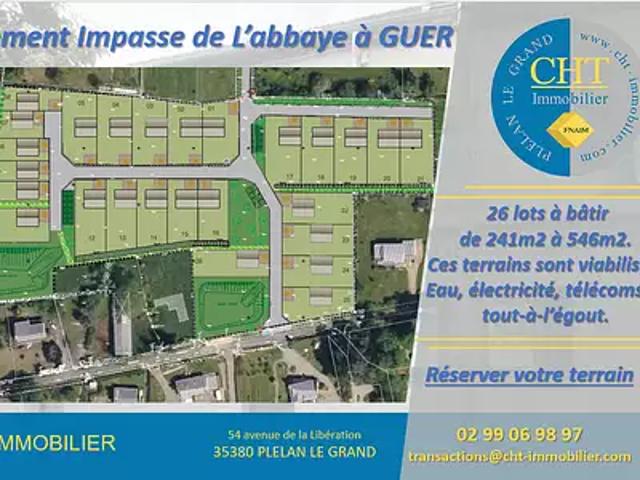 Guer 56380 Achat / Vente terrain