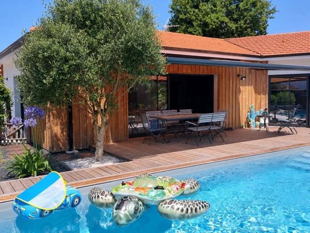 GUJAN MESTRAS VILLA PLAIN PIEDS 147m² GARAGE PISCINE
