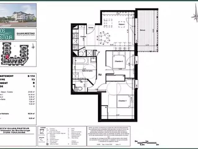 Gujan Mestras 33470 Achat / Vente appartement 3 pièces t3