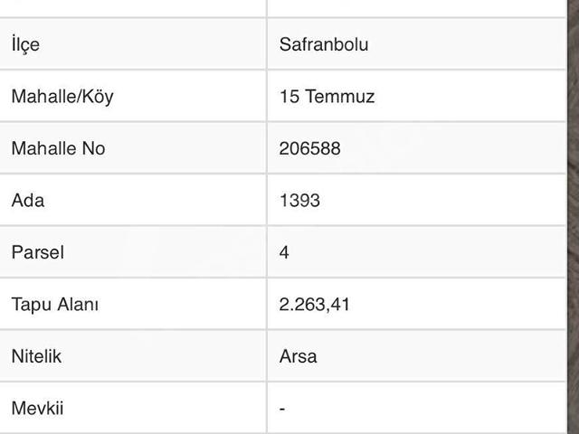 Güven Emlaktan 15 Temmuz Mh.Villa İmarlı Arsa