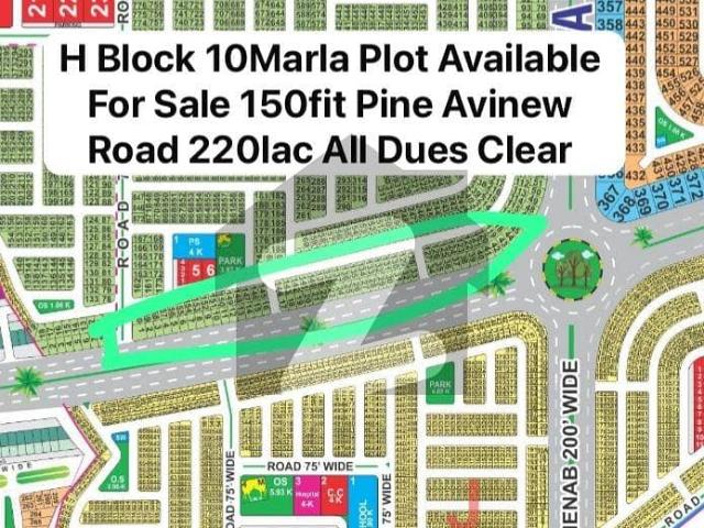 H Block 150fit Pine Avinew Road 10Marla Possession Plot Available for Sale On Ground Corpeet Road Near Etihad Town Phase3 Best Location Sami Commercial