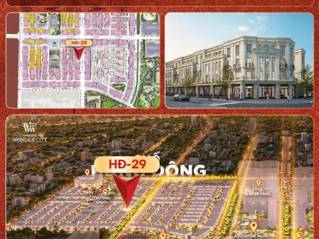 Hđ 29 – Biệt Thự Kinh Doanh Đắc Địa Ngay Trục Đại Lộ Hừng Đông – Vinhomes Đan Phượng