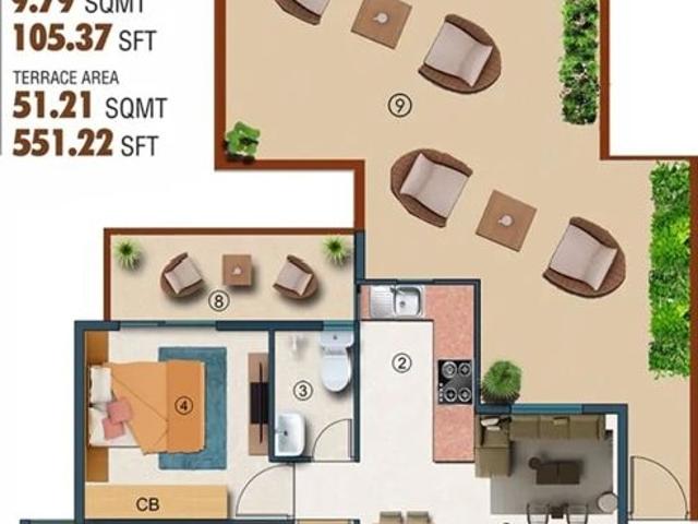 HCBS Auroville 3 Bedroom 1600 Sq. Ft. Apartment in Sector 103 Gurgaon Listing ID: #10373