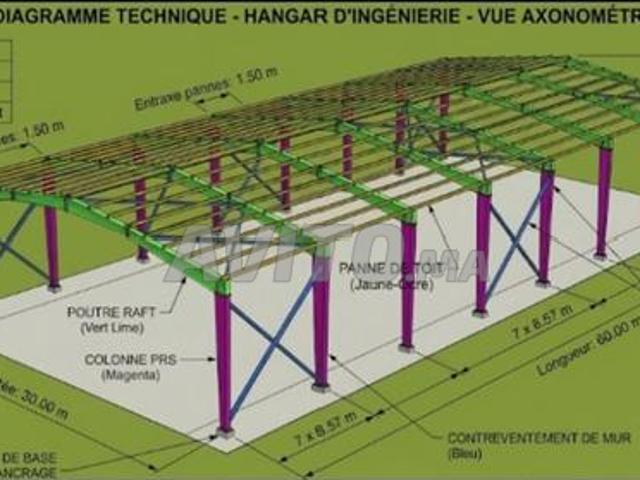 Hangar Métallique Robuste 810 m² 18x45m