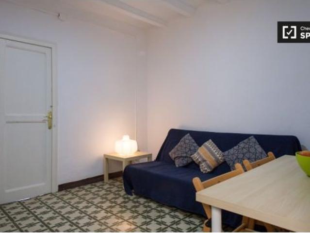 Habitación en piso compartido de 2 habitaciones en alquiler en El Raval, solo para profesionales y e
