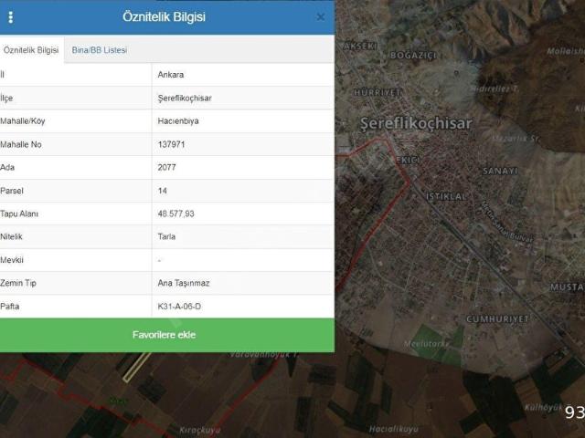 HACIENBİYA MAH'DE TEK TAPU İMARA YAKIN YATIRIM FIRSATI TARLA