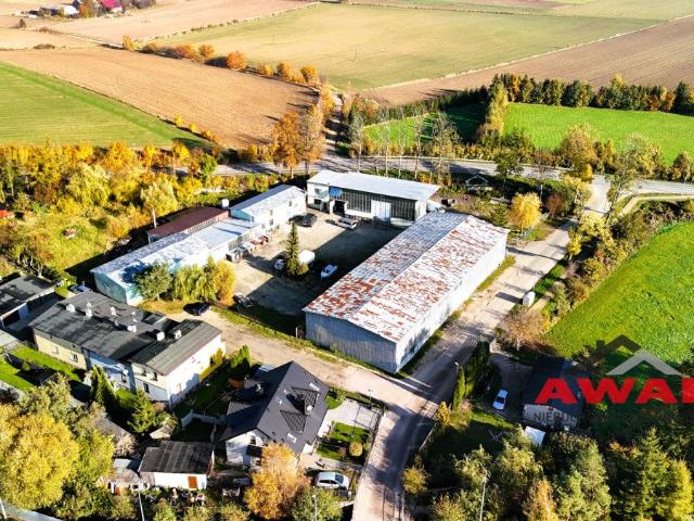 Hala produkcyjno magazynowa 1004 m² z linią wiązarów