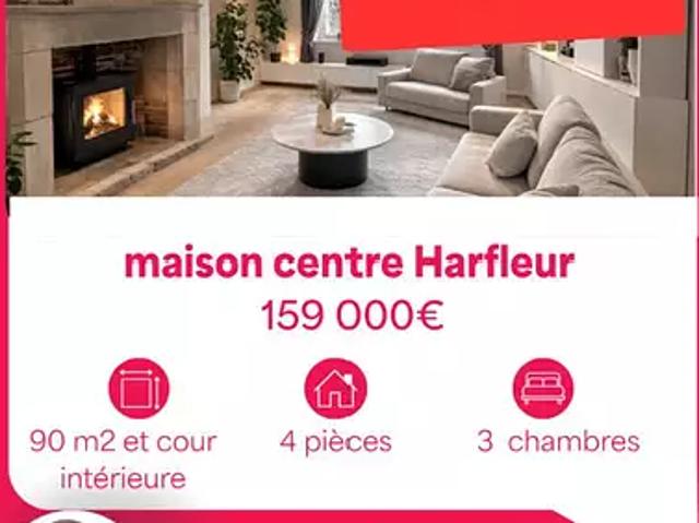 Harfleur 76700 Achat / Vente maison 4 pièces t4
