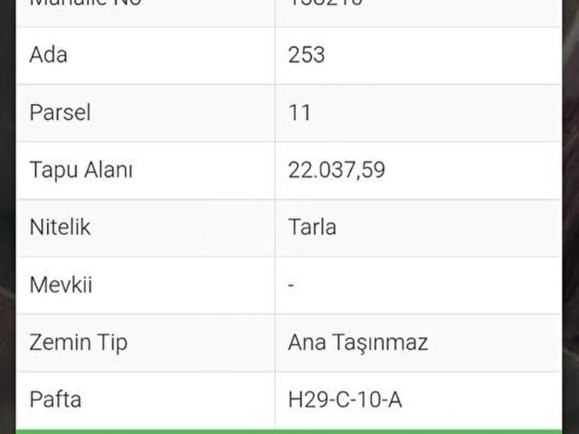 HARİKA KONUMDA TARLA