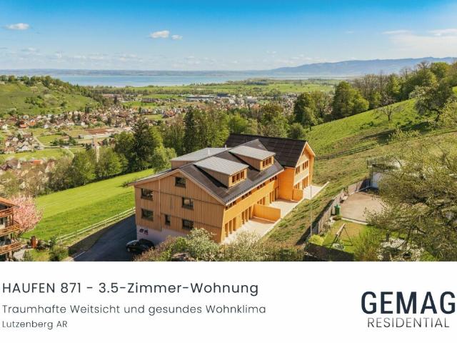 HAUFEN 871 3.5 Zimmer Wohnung im Erdgeschoss mit traumhaftem Weitblick