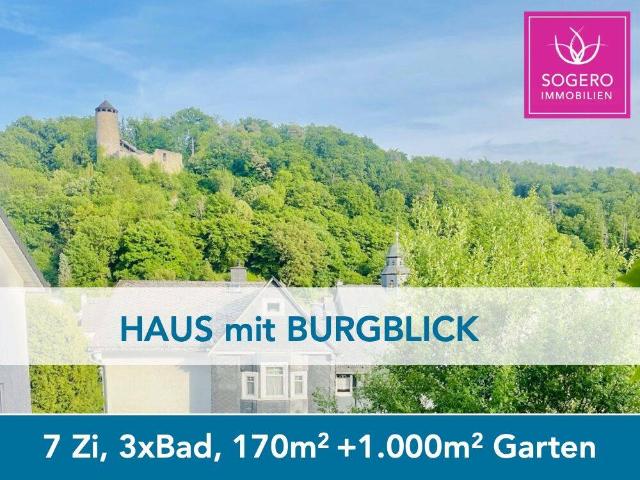 Haus mit Burgblick u. XXL Garten, 3x Bad, 7 Zimmer