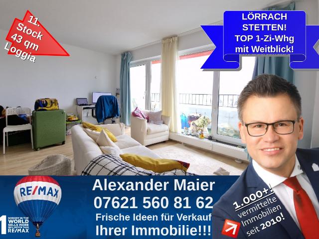 1 Zimmer Wohnung mit Weitblick an der Schweizer Grenze!