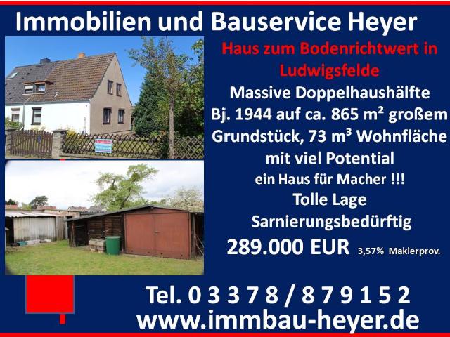 Handwerkerobjekt auf traumhaftem Grundstück in Ludwigsfelde