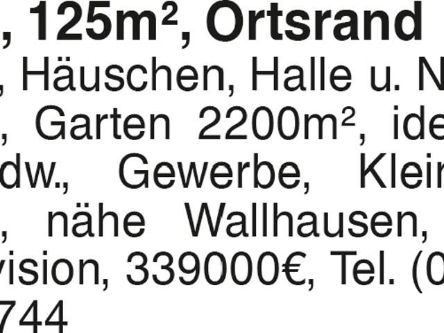 Haus, 125m2, Ortsrandlage