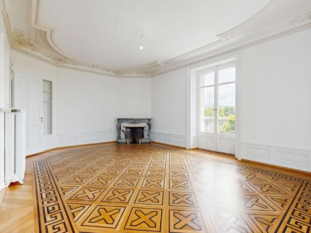 Haussmannien apartment with garden in the center of Lausanne