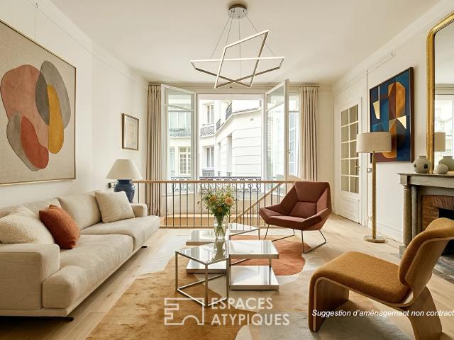 Haussmannien sur vaste cour Rue de la Pompe