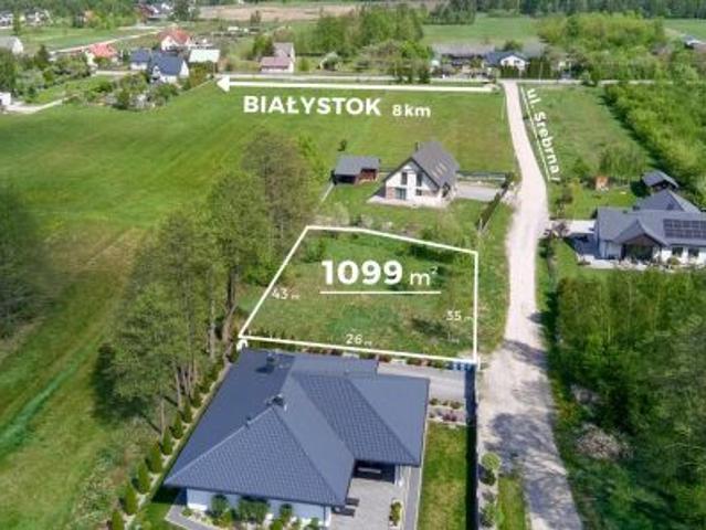 Henrykowo, ul. Srebrna, 1099 m² Działka