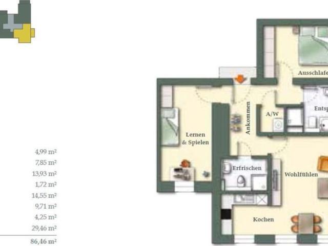 Helle 3 Zimmer Wohnung mit Balkon in Bad Soden Altenhain