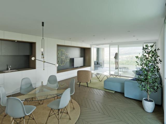 Helle 3½ Zimmer Wohnung im 2. Stock mit großem Südbalkon!