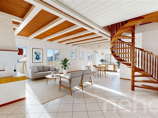 Helles Doppelhaus im Penthouse mit ungehinderter Sicht, nicht übersehen