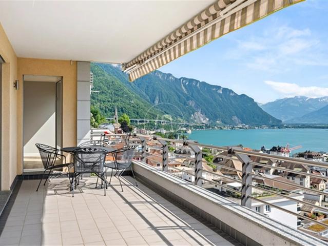 Hervorragende Wohnung mit Panoramablick in Montreux