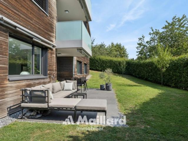 Hervorragende 3,5 Zimmer Wohnung mit Terrasse und großem privatem Garten in Epalinges