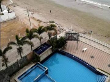 Hermoso departamento amoblado con vista al mar en edificio Spondylus