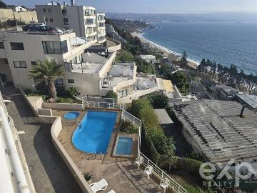 Hermoso departamento amoblado en reñaca vista al mar