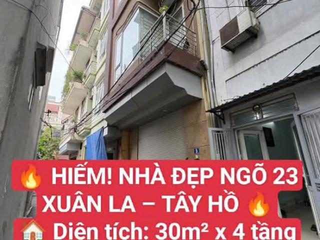 Hiếm Tây Hồ Xuân La 30m 4 tầng ở ngay Ngõ rộng 5m mặt tiền Sổ vuông 6.6 tỷ